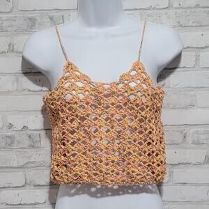 Handmade Crochet Shell Crop Top Summer Tank Top Lace Beach Vacation